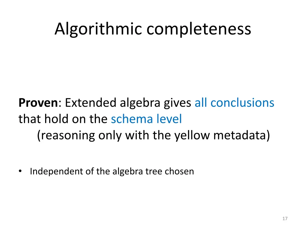 algorithmic completeness