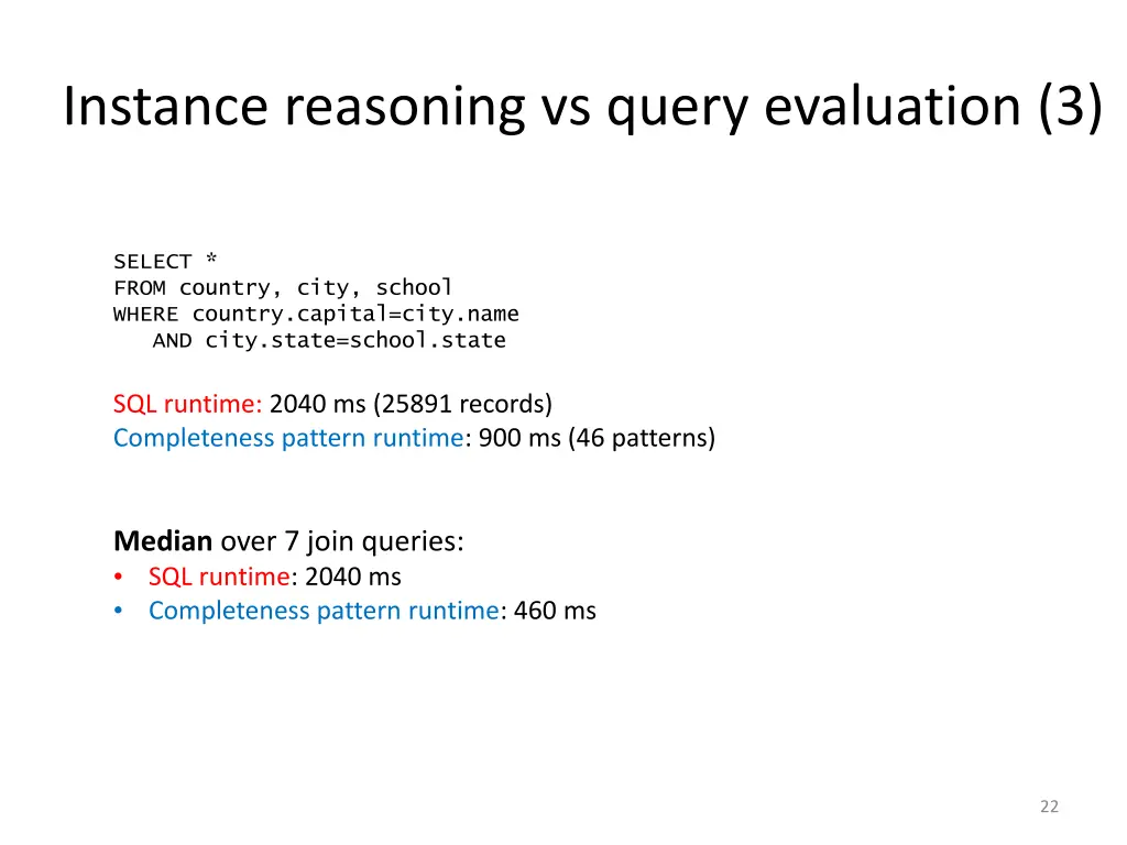 instance reasoning vs query evaluation 3