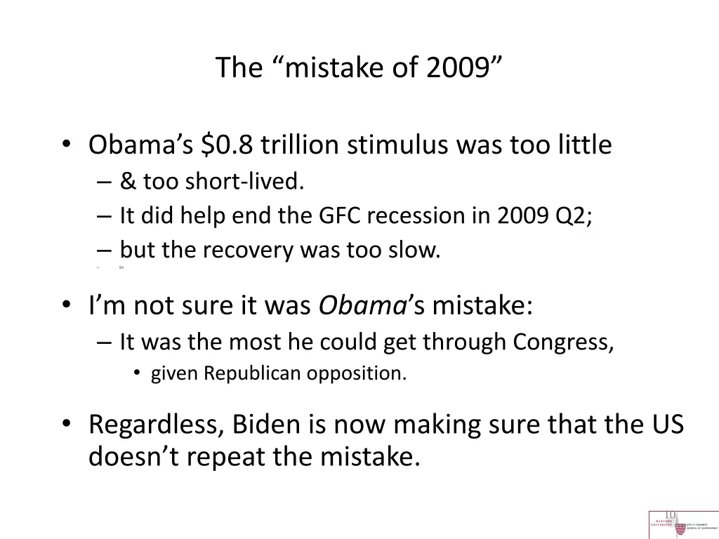 the mistake of 2009