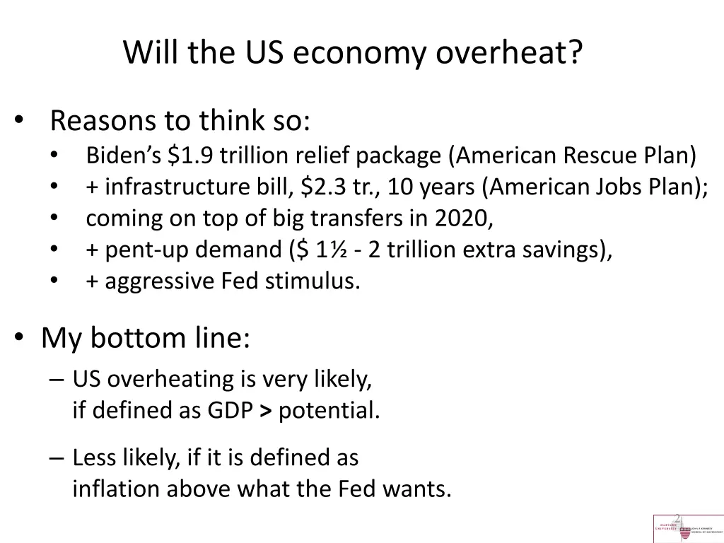 will the us economy overheat