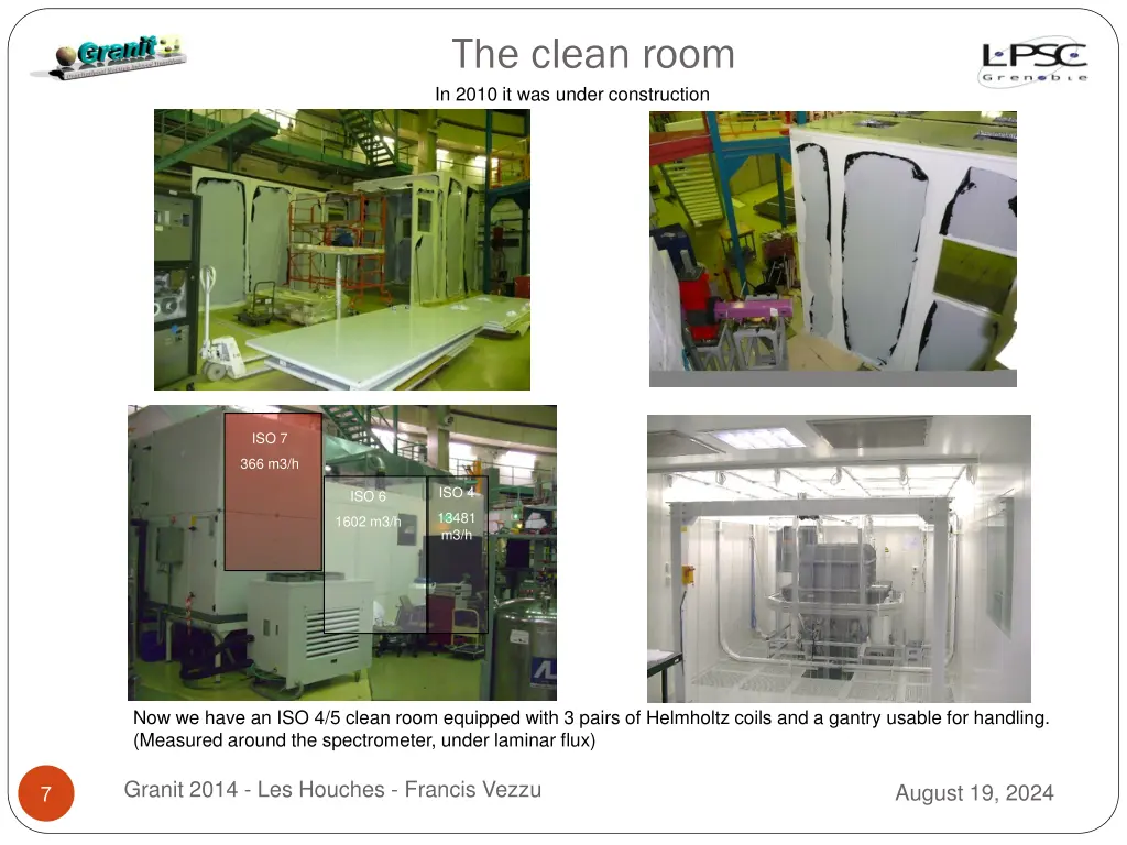 the clean room in 2010 it was under construction