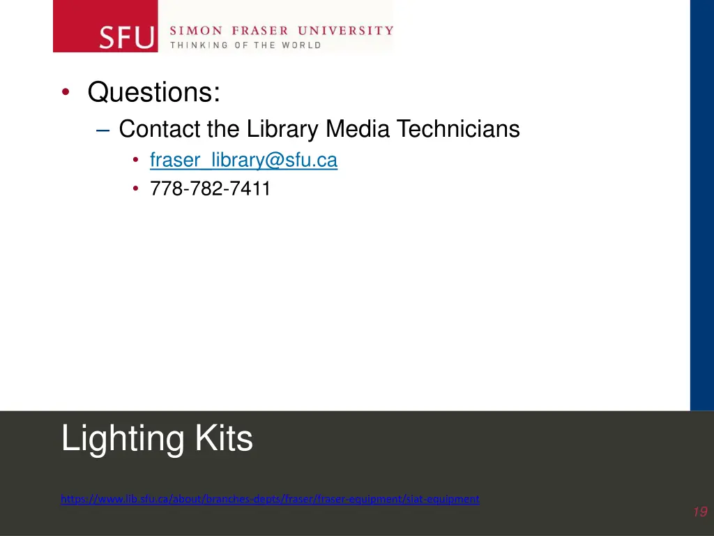 questions contact the library media technicians