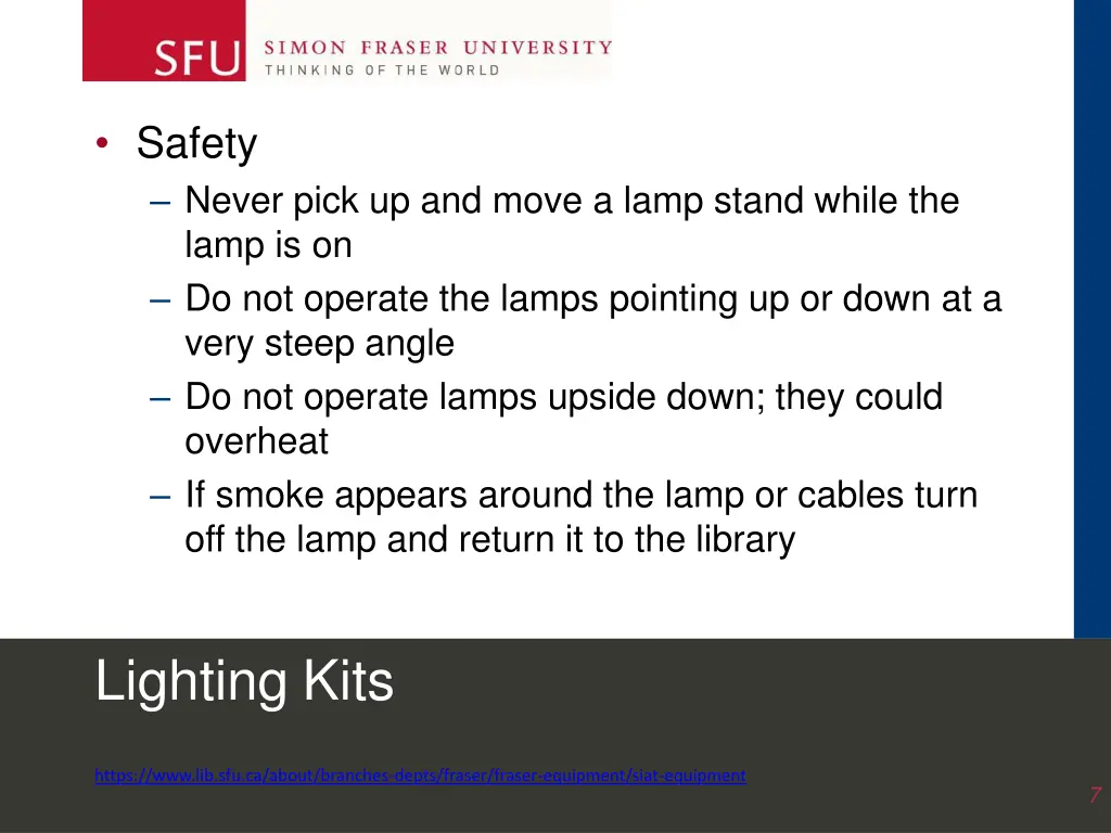 safety never pick up and move a lamp stand while