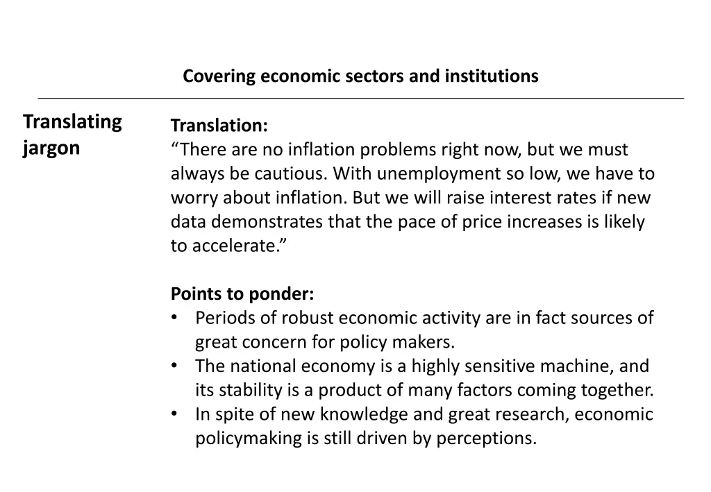 covering economic sectors and institutions 4