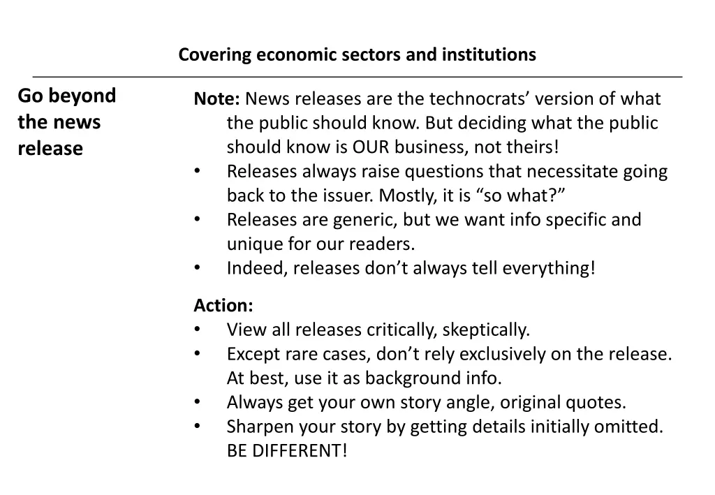 covering economic sectors and institutions 7