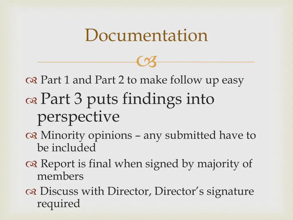 documentation