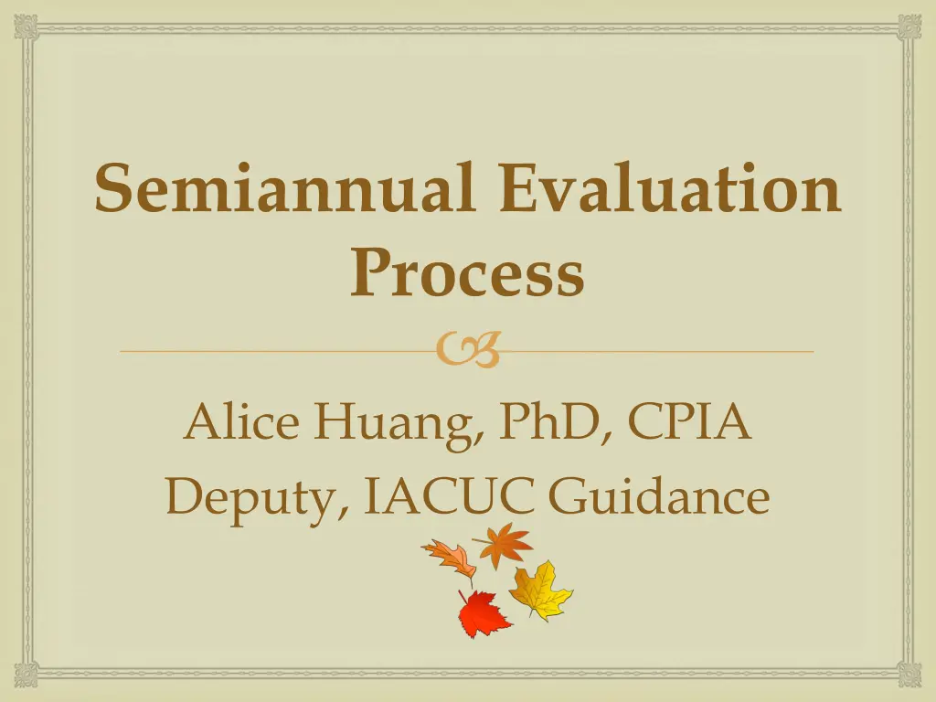 semiannual evaluation process