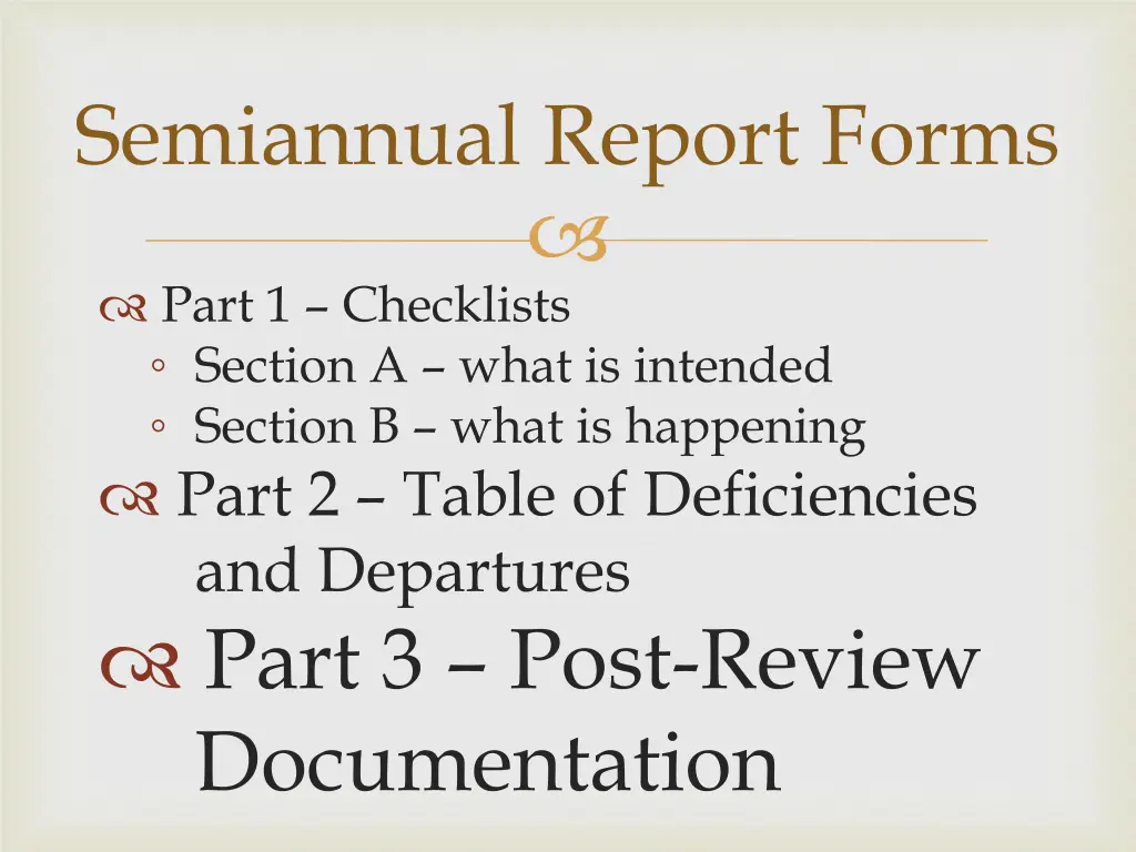 semiannual report forms