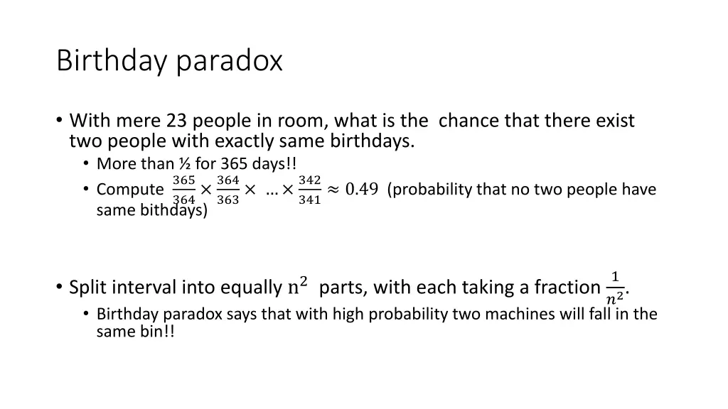 birthday paradox