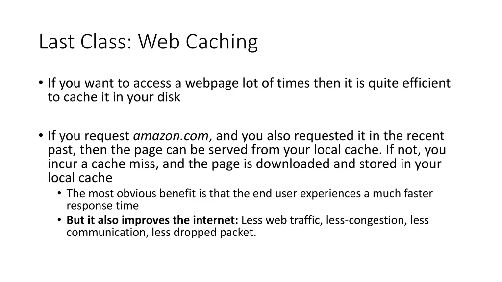 last class web caching