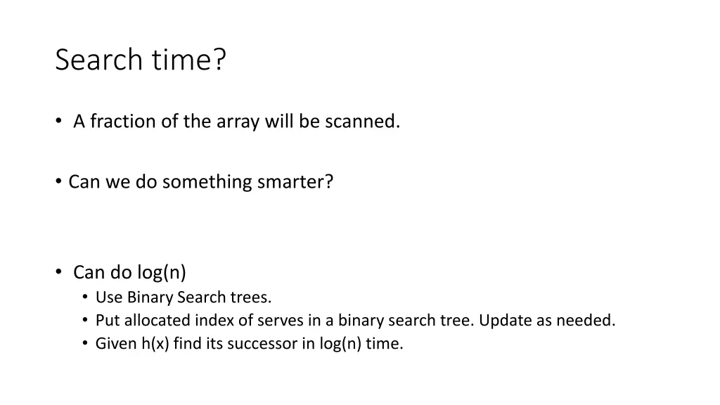 search time