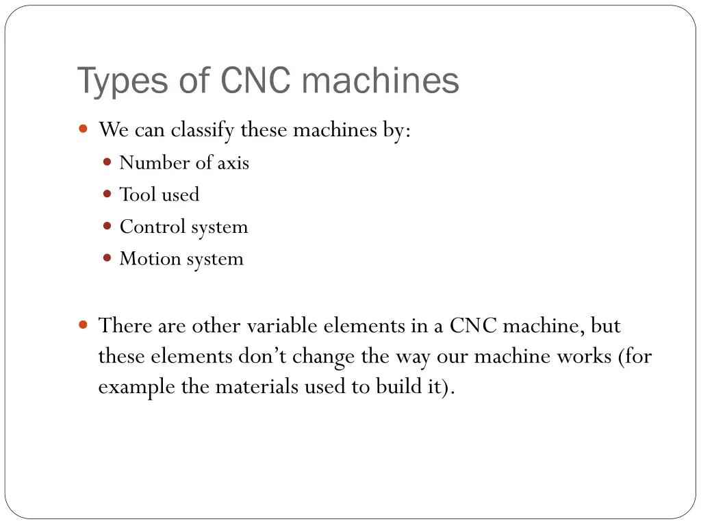 types of cnc machines