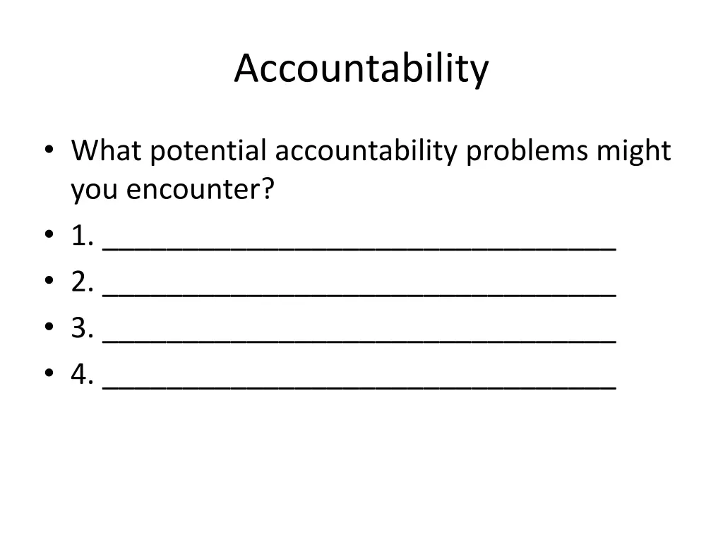 accountability