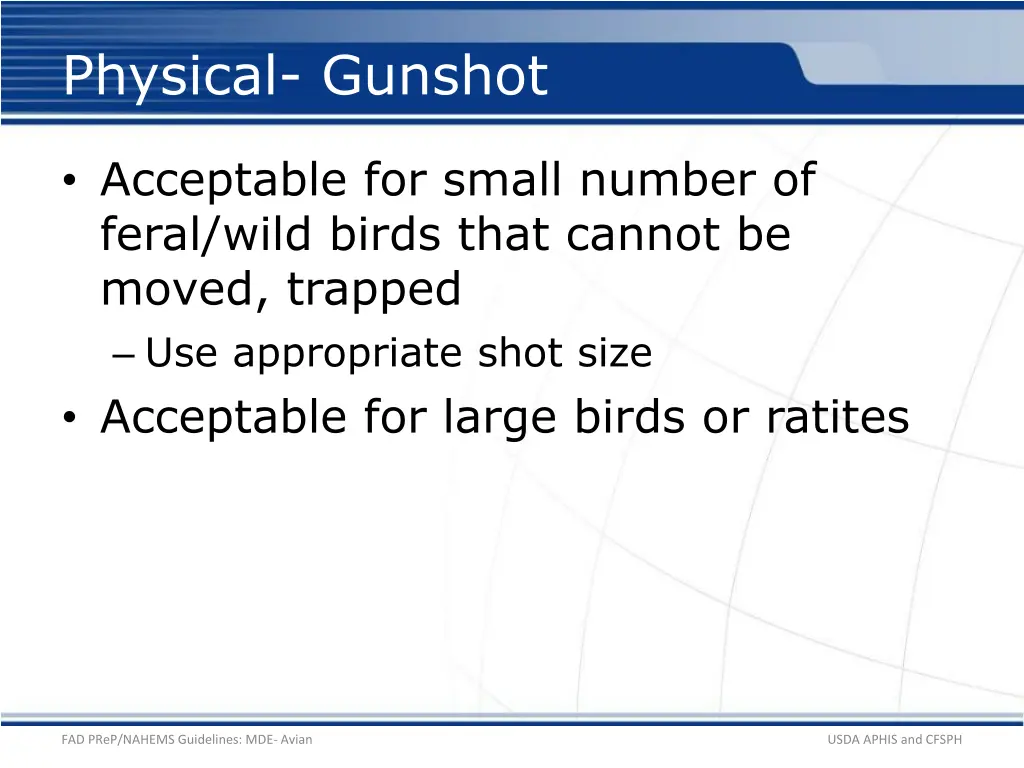 physical gunshot