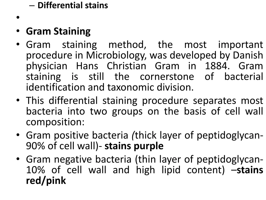 differential stains