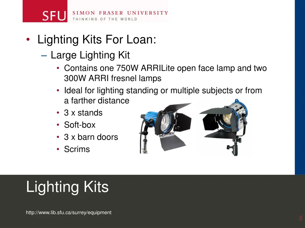 lighting kits for loan large lighting