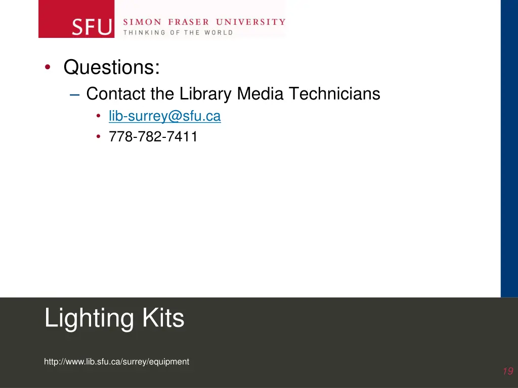 questions contact the library media technicians