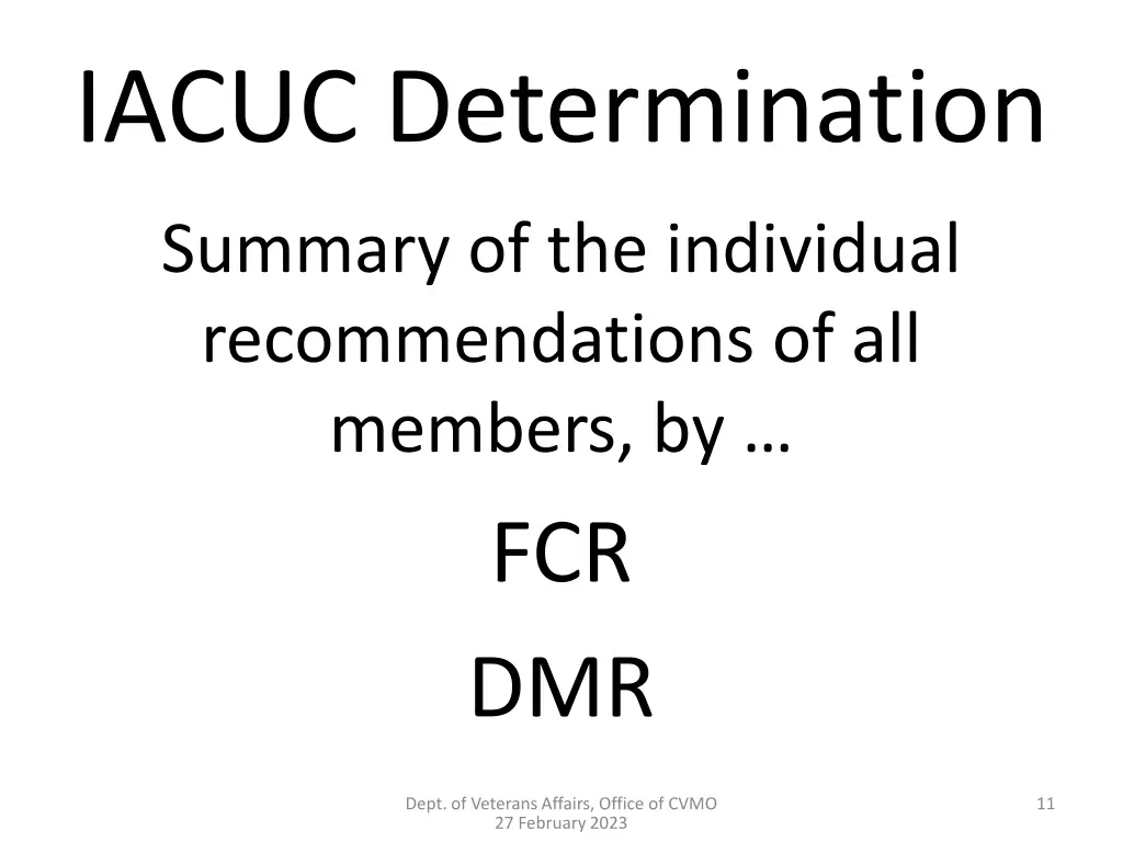 iacuc determination