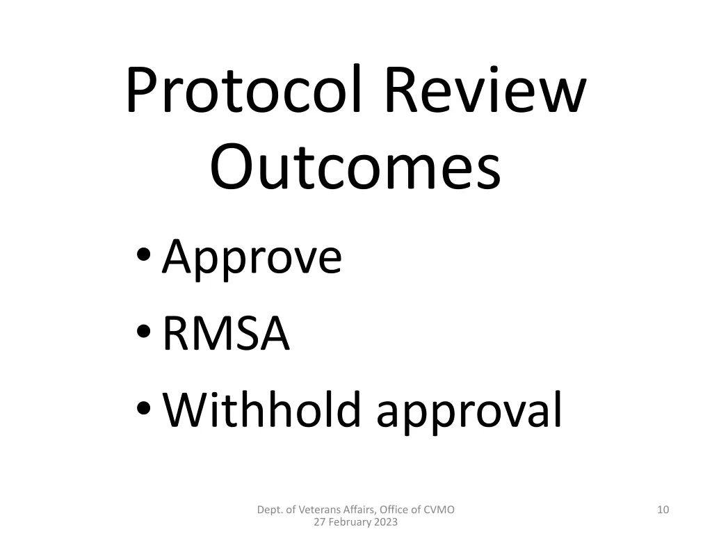 protocol review