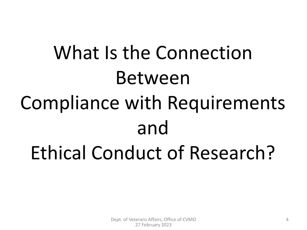 what is the connection between compliance with