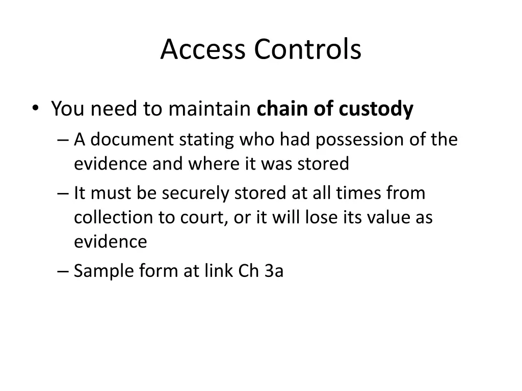 access controls