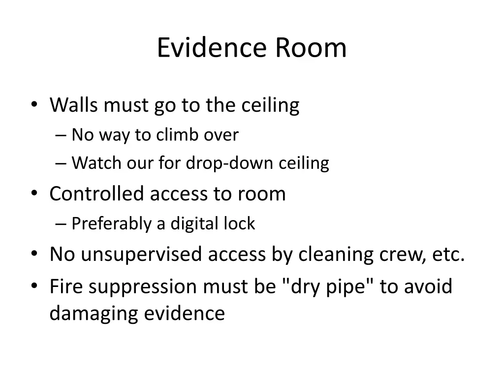 evidence room