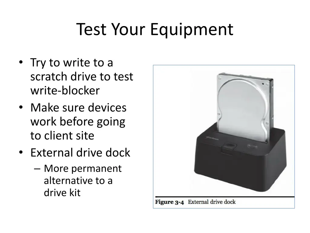 test your equipment