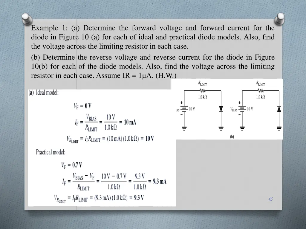 example 1 a determine the forward voltage