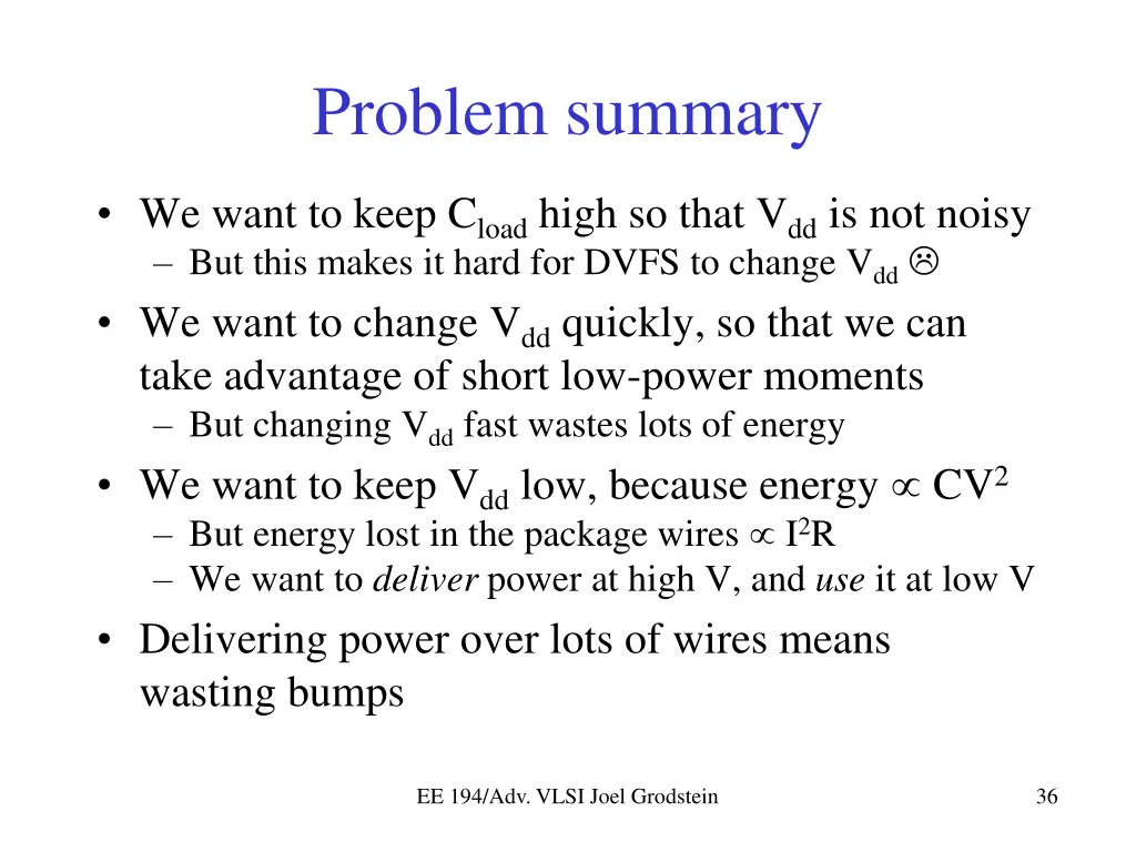 problem summary