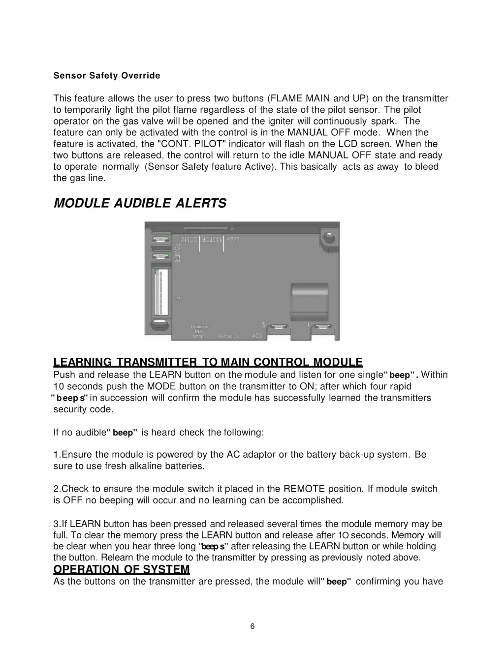 sensor safety override