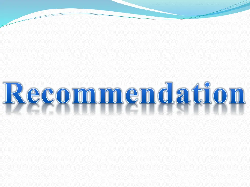 recommendation