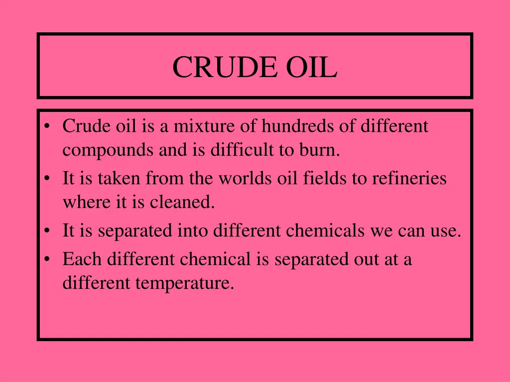 crude oil