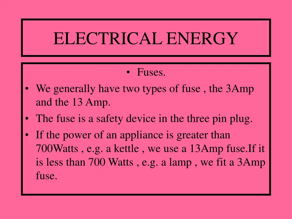 electrical energy