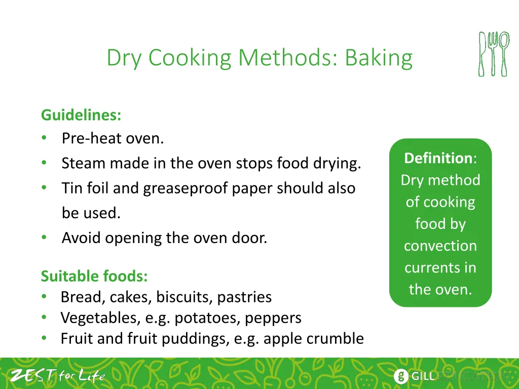 dry cooking methods baking