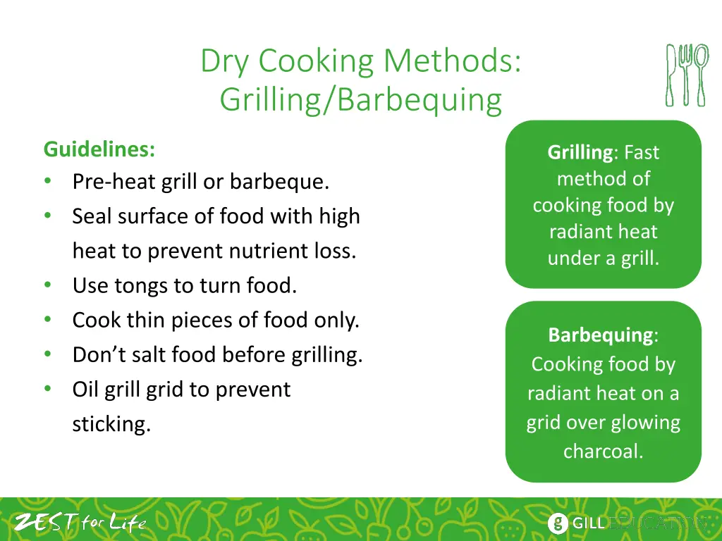 dry cooking methods grilling barbequing