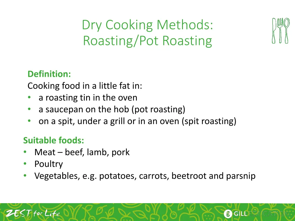 dry cooking methods roasting pot roasting