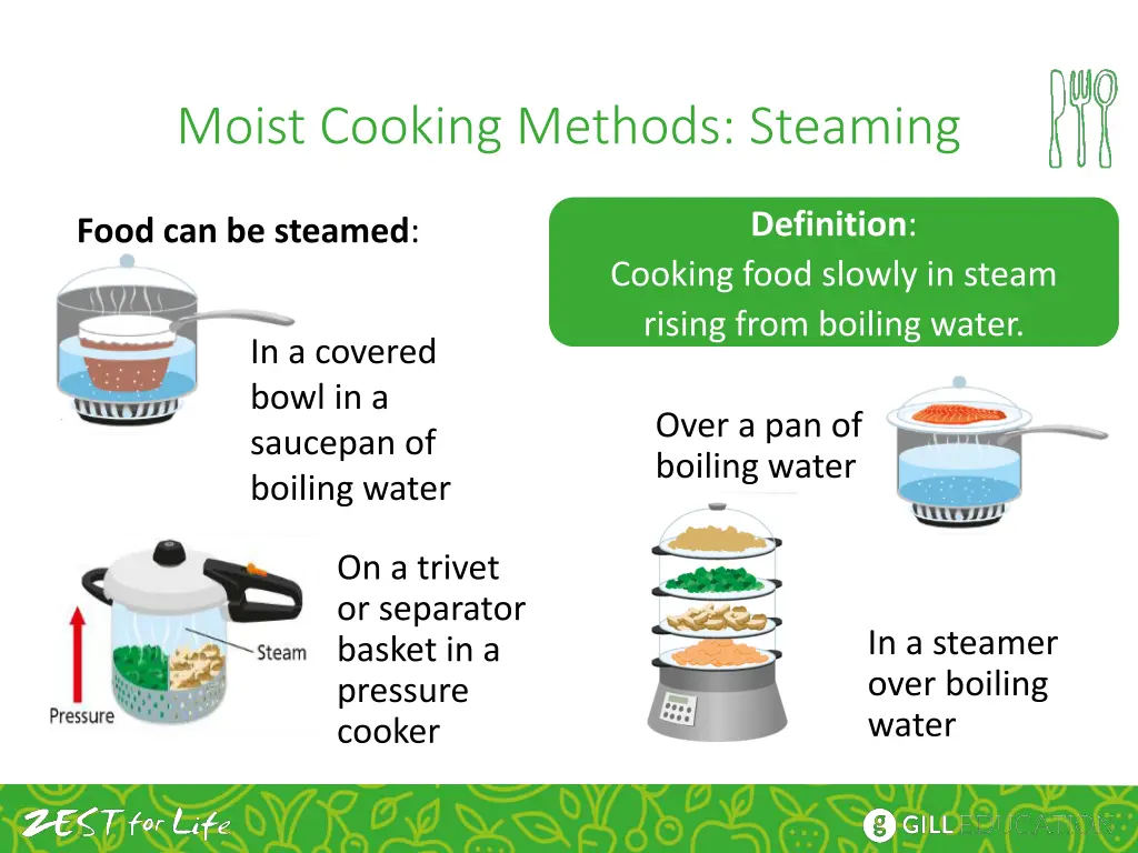 moist cooking methods steaming