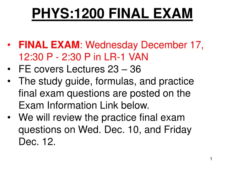 phys 1200 final exam