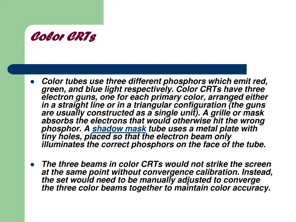 color crts color crts