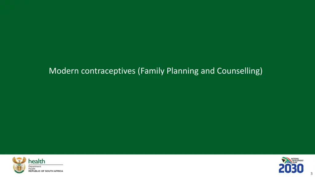 modern contraceptives family planning