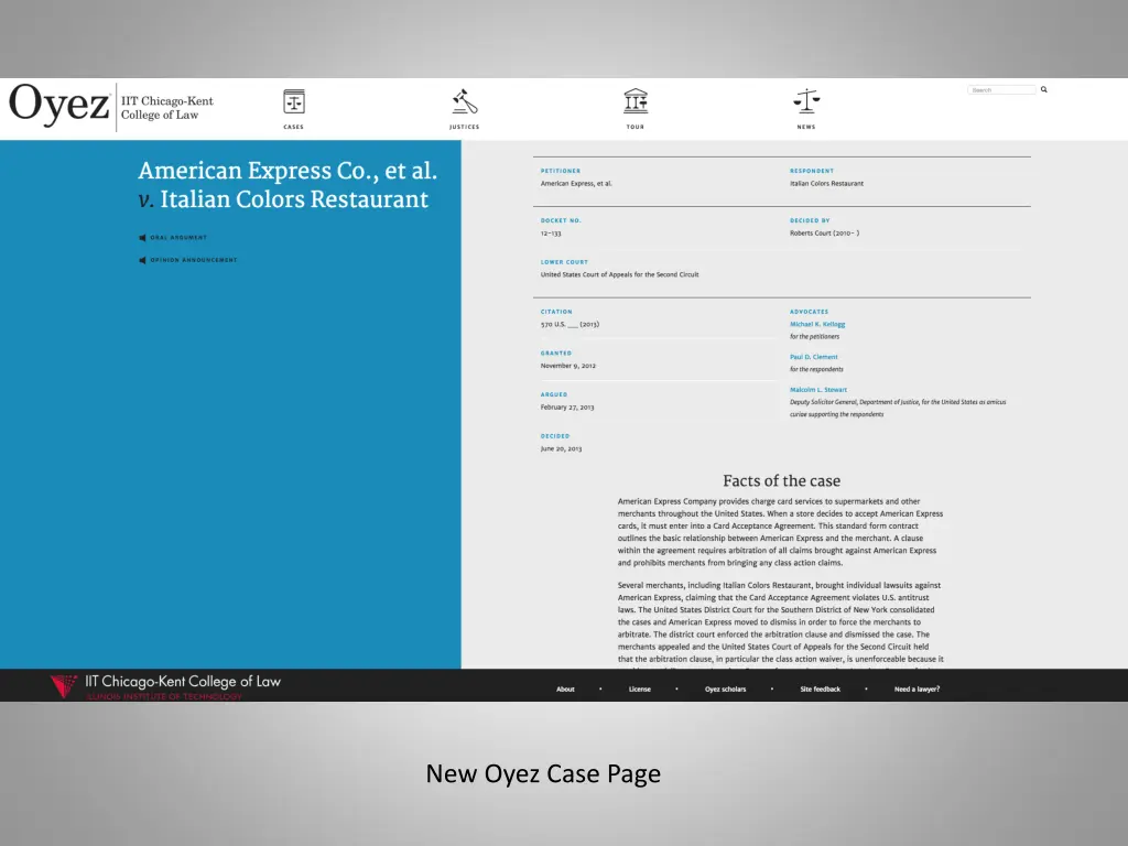 new oyez case page