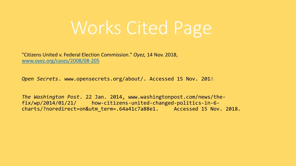 works cited page