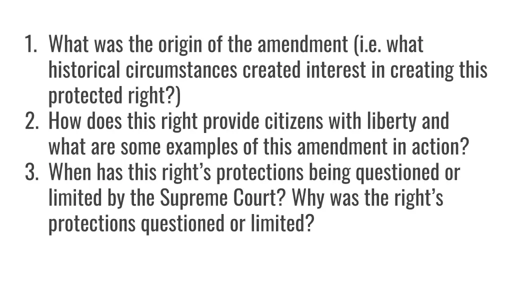 1 what was the origin of the amendment i e what