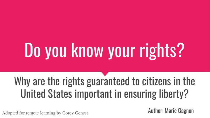 do you know your rights