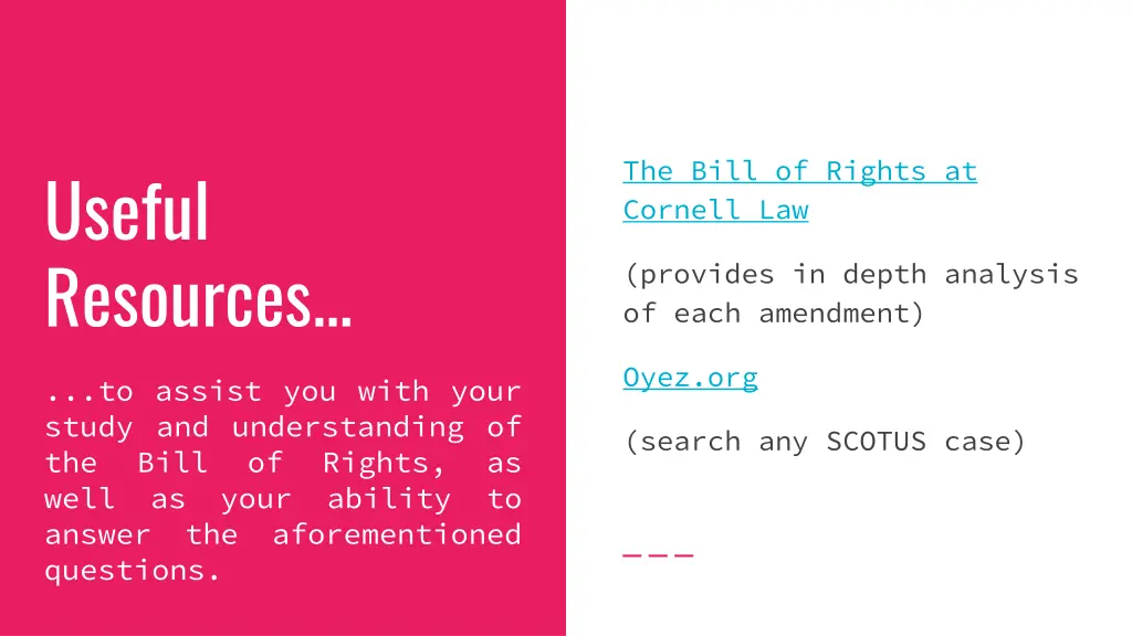 the bill of rights at cornell law