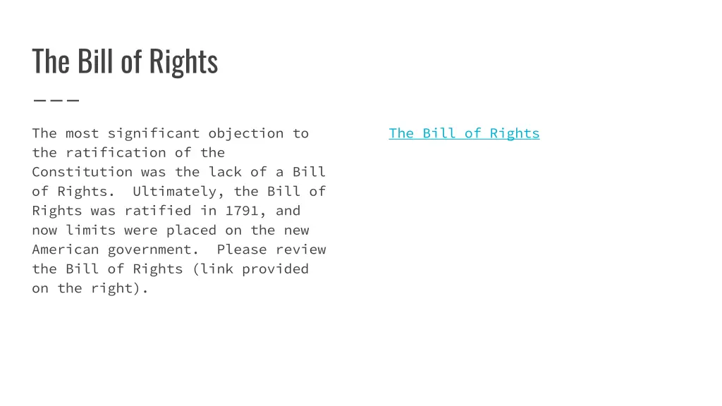 the bill of rights