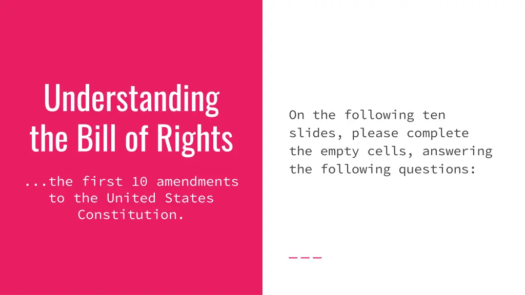 understanding the bill of rights