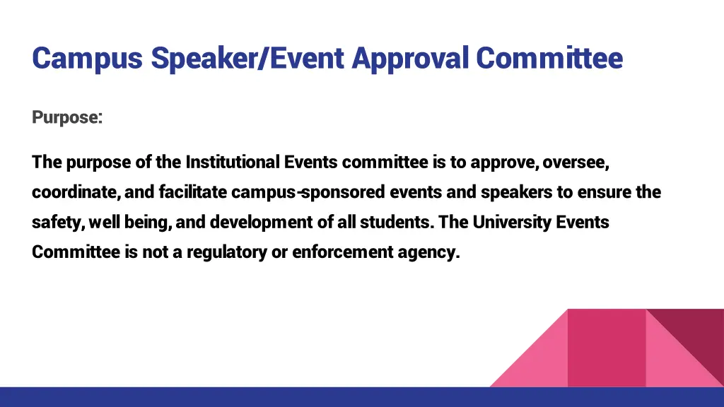 campus speaker event approval committee