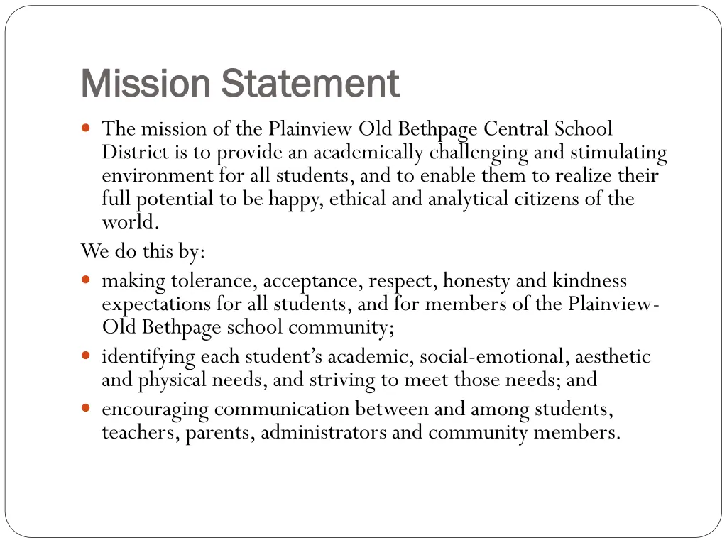 mission statement mission statement