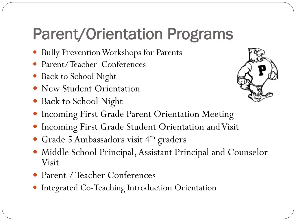 parent orientation programs parent orientation